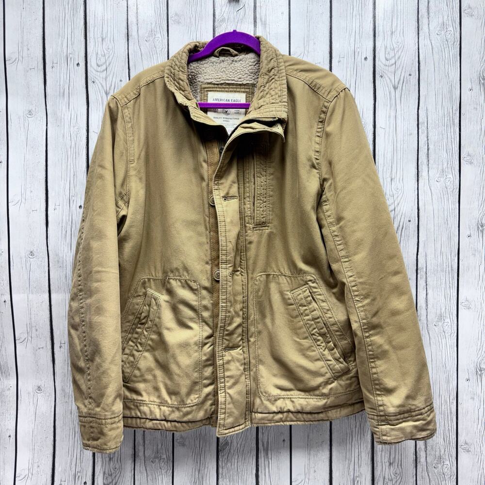 Men’s American Eagle Outfitters Utility Jacket Sherpa Lined Size X-Large - Picture 2 of 4